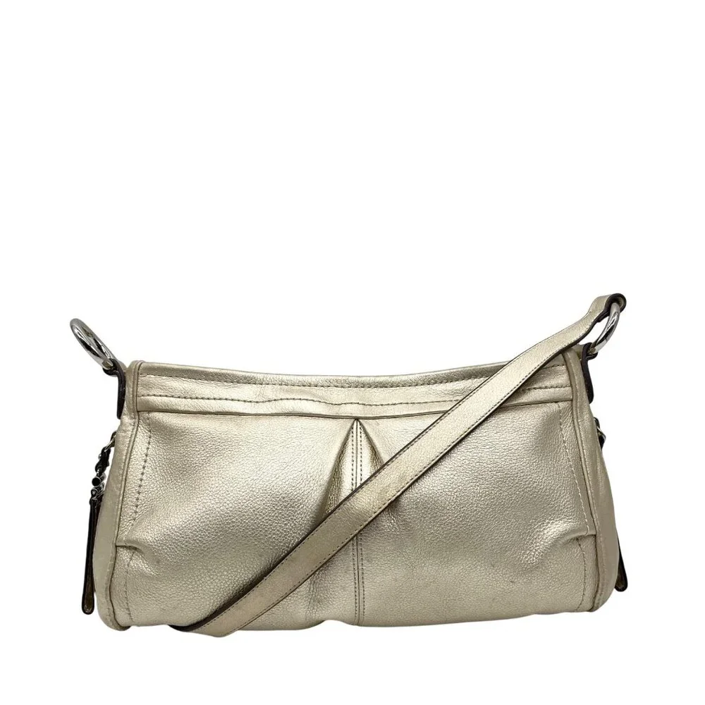 B. Makowsky Gold Convertible Shoulder Bag